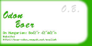odon boer business card
